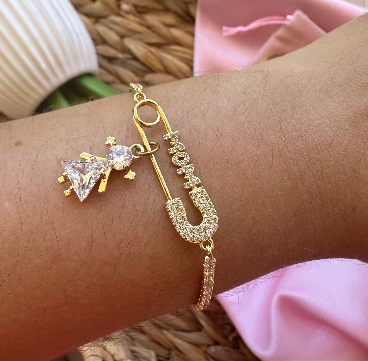 Mom and Girl Adjustable Bracelet