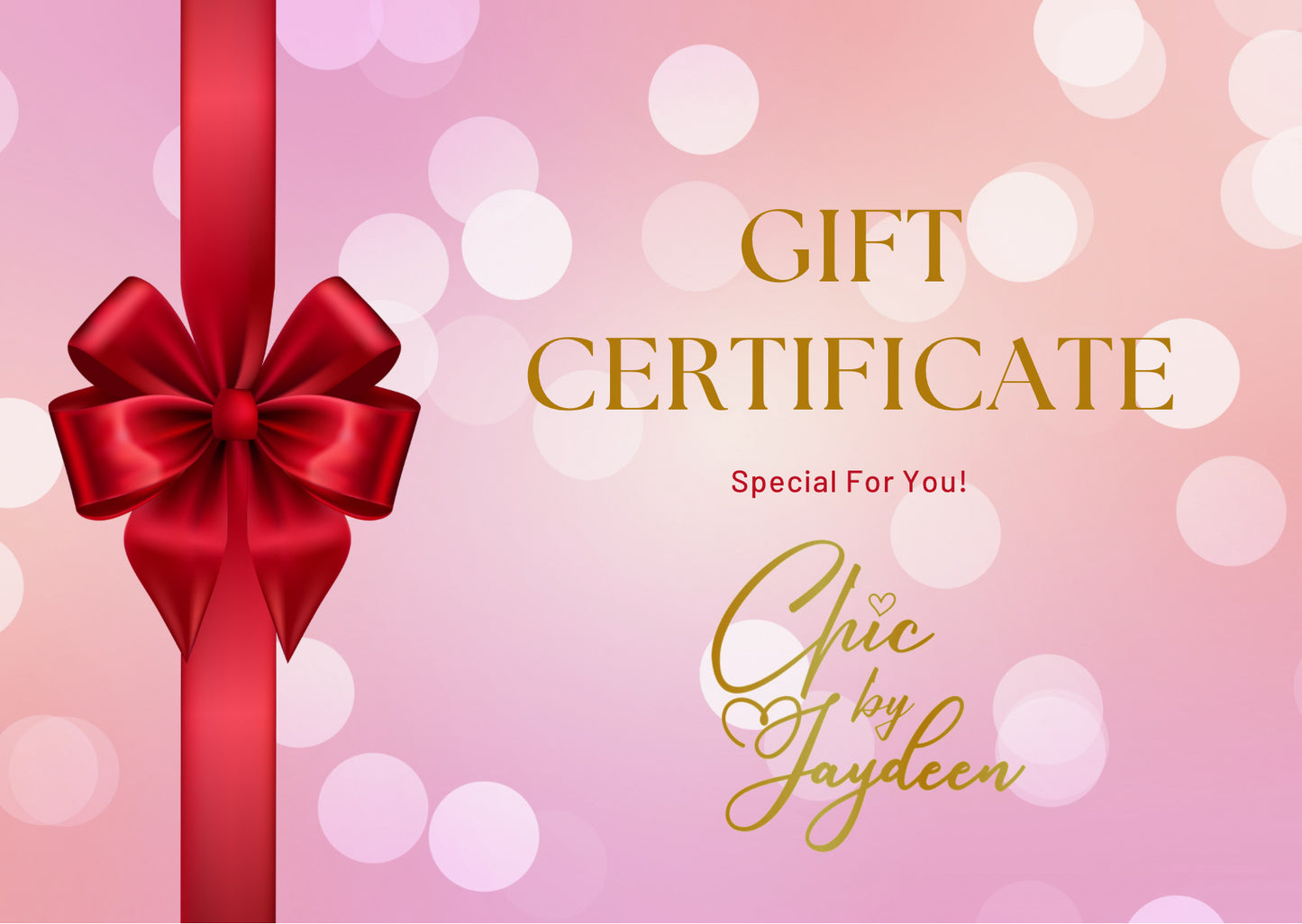 You Deserve It Gift Certificate